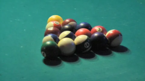 HD Billiards Break 01 (720p) Stock Footage 152852