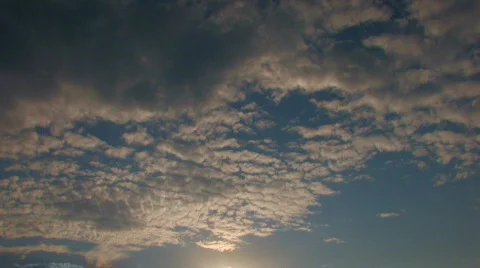 HD blue sunset sky with clouds Stock Footage 515762