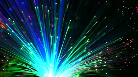 HD: Bunch of fibre optic dynamic flying from deep, 1920x1080 Stock Footage 49042905