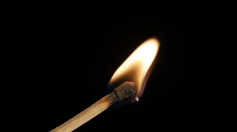 HD - Burning matchstick. Slow-mo Video stock 48923366