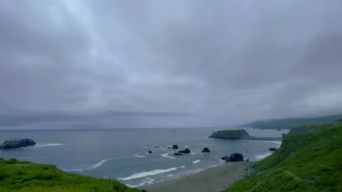 HD California Beach Clouds Time Lapse Video Stock Footage 267926707