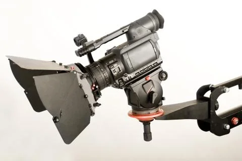 Hd camcorder on crane Stock Photos