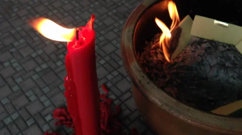 HD ChinesePrayers 01 Stock Footage 38294880