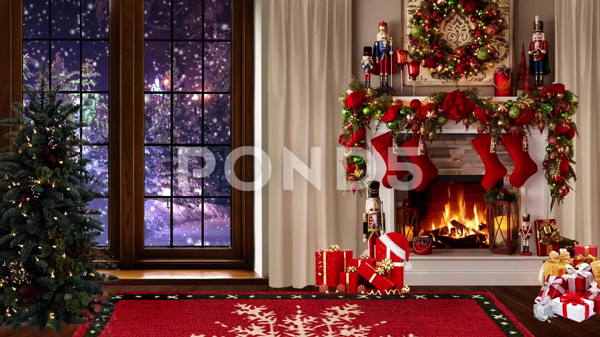 HD Christmas TV Virtual Studio Green Scr... | Stock Video | Pond5