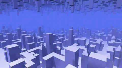 HD- City Flight Mirrored. Loop. Stockbeeldmateriaal 148962