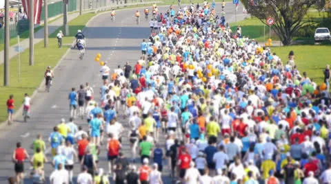 HD - City Marathon. timelapse Stock Footage 23715591