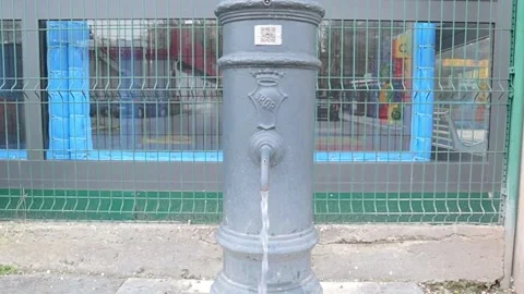 HD Clear video of drinking hydrant fountain Stock Footage 150662988