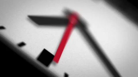 HD Clock Face Second Hand Macro Angle Stock Footage 38351881