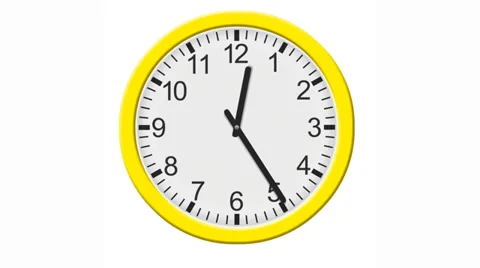 HD clock isolated on white background Stock Footage 31819781