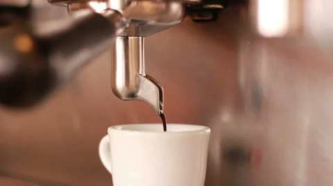 HD Close up of Espresso machine brewing a coffee espresso Stock Footage 39590594