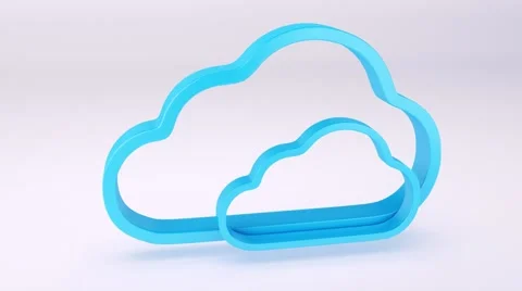 HD - Cloud security 3d. isolated white Stock Footage 40716304