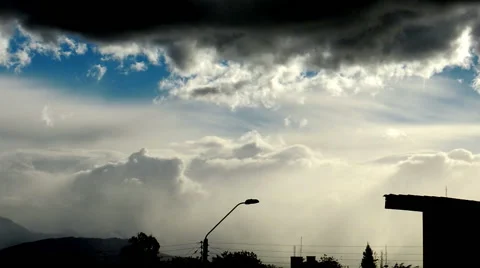 HD Clouds Contrast 스톡 동영상 52189324