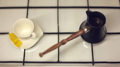 HD: coffee boiling out from a coffee pot Stock Footage 1162966