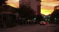 HD Colorful sunset clouds over downtown HD Footage