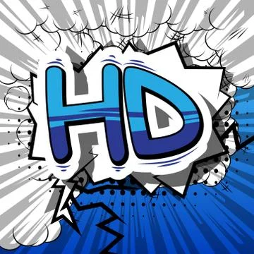 HD - Comic book style phrase on abstract background. Stock Illustration