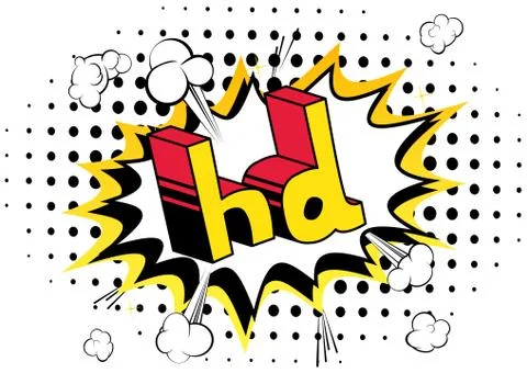 HD - Comic book style phrase on abstract background. Stock Illustration