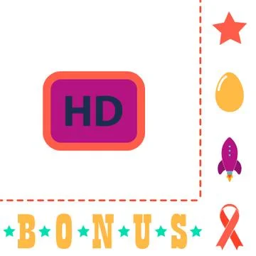 HD computer symbol Stock Illustration