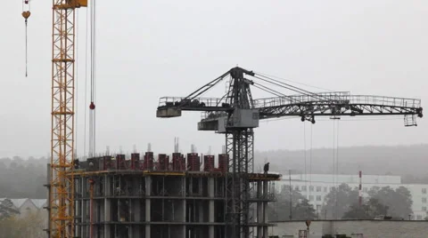 HD Construction site and snow Video stock 908142