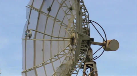 HD Corroding Obsolete Satellite Dish 02 Stock Footage 1041858