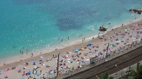 HD: Côte d'Azur Beach Stock Footage 26880319