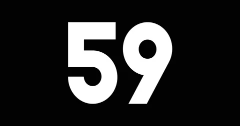 HD countdown animation from 60 to 0 second. Stock Footage 102170944