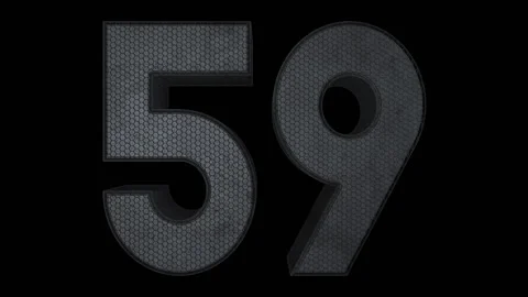 HD countdown animation from 60 to 0. Stock Footage 102172030