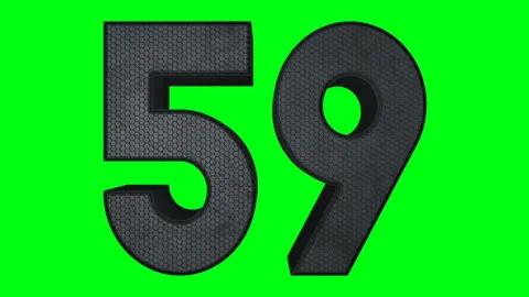 HD countdown animation from 60 to 0. 3D carbon coating. Stock Footage 102181079