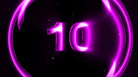 HD Countdown Violet Magic Sphere 스톡 동영상 28278175
