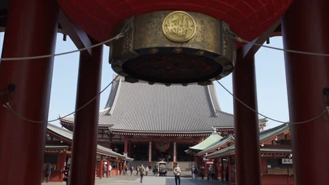 HD. Creative Wide Glide Shot .Bell. Sensoji Temple. Tokyo. Stock Footage 105306086