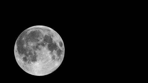 HD - Crystal-clear full moon Stock Footage 8963071