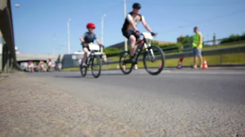 HD - Cycling Marathon. Wide angle view Stock Footage 24608627