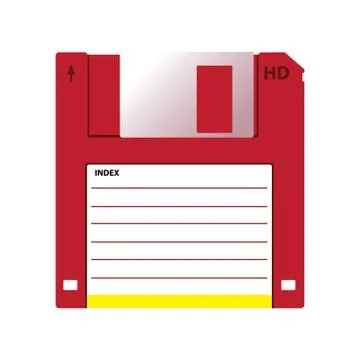 Hd diskette old data media illustration Stock Illustration