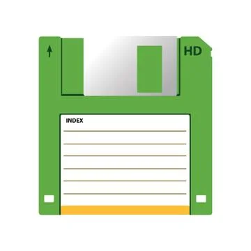 Hd diskette old data media illustration Stock Illustration
