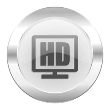 Hd display chrome web icon isolated. 库存插图