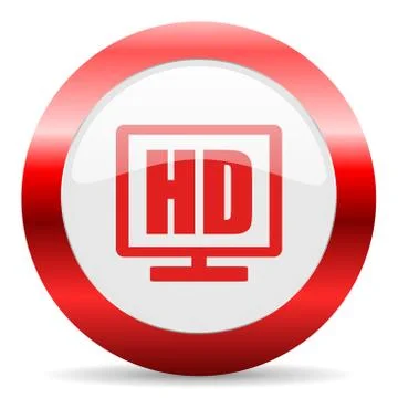 Hd display glossy web icon Illustration