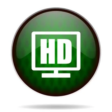 Hd display green internet icon. Stock Illustration