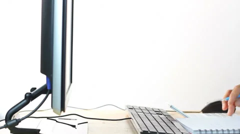 HD Dolly Businessman working Stock Footage 36293708