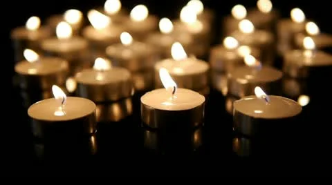 HD Dolly shot - Multiple candles Stock Footage 10827360
