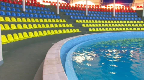 HD Dolphinarium before performance Stock Footage 595793