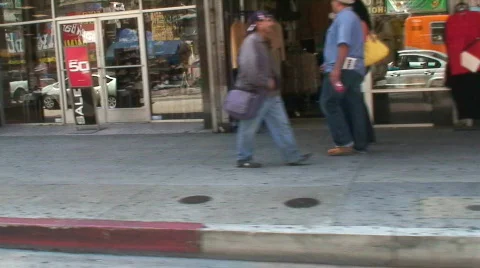 HD Down Town Los Angeles Series through China Town Stock Footage 462613