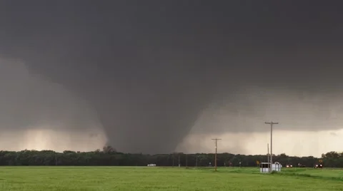 HD Dramatic dark, strong tornado. Video stock 40397258