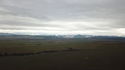 HD DRONE in country / Cold Landscape Stock-Footage 112152753