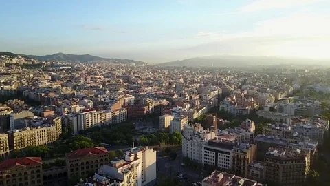 HD | Drone flyover of Barcelona Stock Footage 76708671