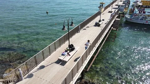 HD Drone Footake of a Pier Video stock 149099298