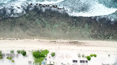 HD Drone Shot Beach Waves Stock Footage 231393253