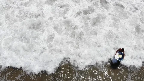 HD Drone, white sand, blue water, Malibu (or caribbean) Stock Footage 119398482