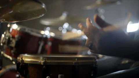 HD Drums Slo-Motion 1 Stock Footage
