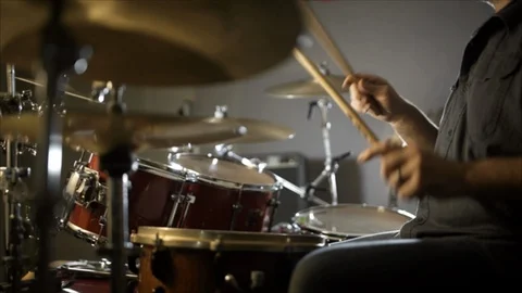 HD Drums Slo-Motion 2 Stock Footage 112070836