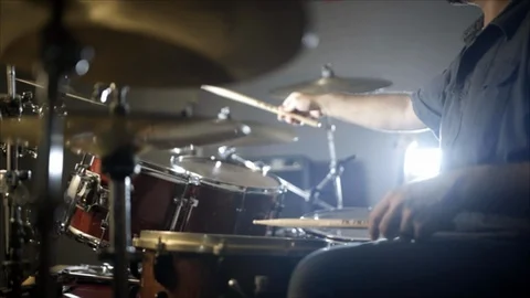 HD Drums Slo-Motion 3 Stock Footage 112071222