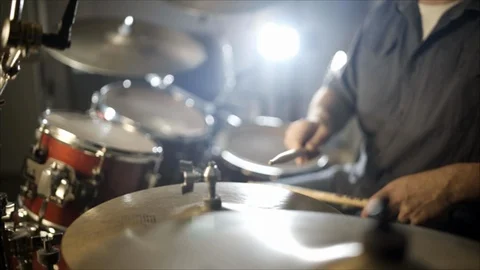 HD Drums Slo-Motion 4 Stock Footage 112071623